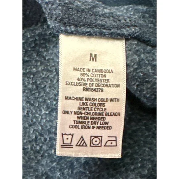 Aeropostale 87 Navy Blue Full  Zip Hoodie Drawstring Hood Front Pockets Medium - Picture 7 of 10